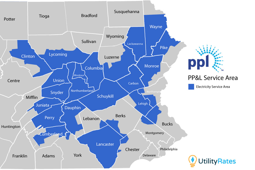 PP&L service area map