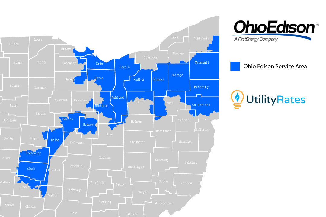 Ohio Edison service area map