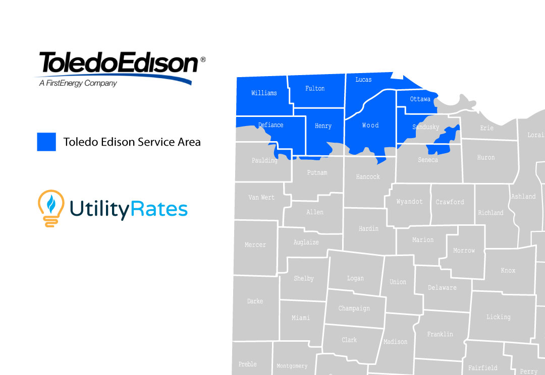 Toledo Edison service area map